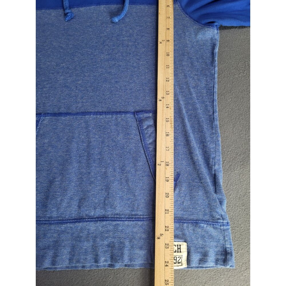 ABERCROMBIE & FITCH Men's Small Blue Pullover Hooded Shirt Muscle Fit y2k preppy - Picture 5 of 9